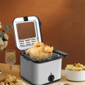 Jubake 3L Electric Deep Fryer, 1200 Watts, Household & Commercial Use, Non-Stick Coating Frying Machine for Fried Skewers, French Fries, and Chicken.. 