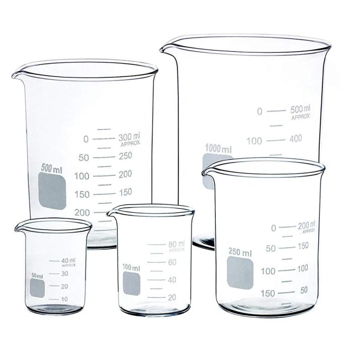 100ml Beaker Glass 6Pcs set