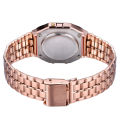 Stainless Steel Strap Men Business Watch Vintage LED Digital Sports Watches Electronic Wrist Band. 