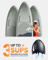 OutdoorMaster 20PSI High Pressure SUP Air Pump Shark - Intelligent Dual Stage Inflation & Auto-Off & Deflation, 12V DC Car Connector, for Inflatable Stand Up Paddle Boards, Boats B R1672 PUUMP. 