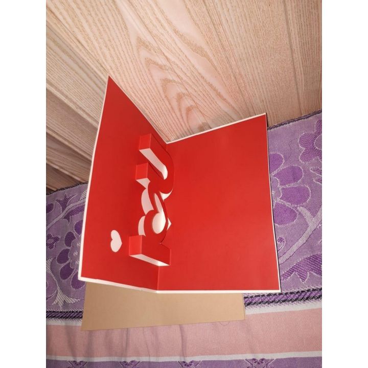 I Love You 3D popup card, Greeting card for valentine's day & for lovers
