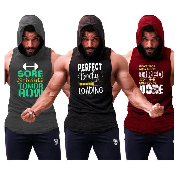 The Vintage Clothing Pack of 3 sando tanks for men men s fitness gym muscle body building sleeveless hoodies tank top gym sando for men Daraz.pk