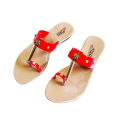 New Fancy Stylish Casual Ladies Slippers For Women And Girls Flat Karachi Style Slipper Party Wedding Footwear ( Red ). 