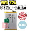 Vivo Y12A Battery B-05 Replacement Premium Quality 5000mah Battery For Vivo Y12A. 