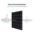 12 Pack Pyramid Shape Soundproof Foam Sound Proof Padding Treatment Panel for Echo Bass Insulation -Black. 