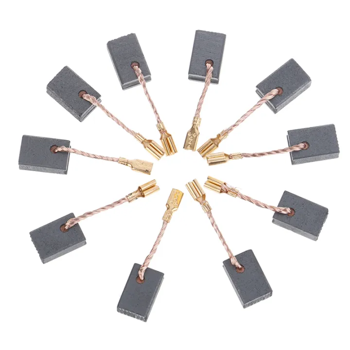 10pcs/set Graphite Copper Motor Carbon Brushes Set For Electric Hammer ...