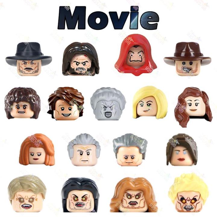 Movie Series John Wick House of Paper Character Building Blocks Action Figure Head MOC Accessories Bricks Toys For Children Gift