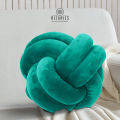 Rizaries Knot Pillow Ball Cushion 23cm Soft Velvet Round Throw Pillow for Sofa, Bed & Living Room Decor. 
