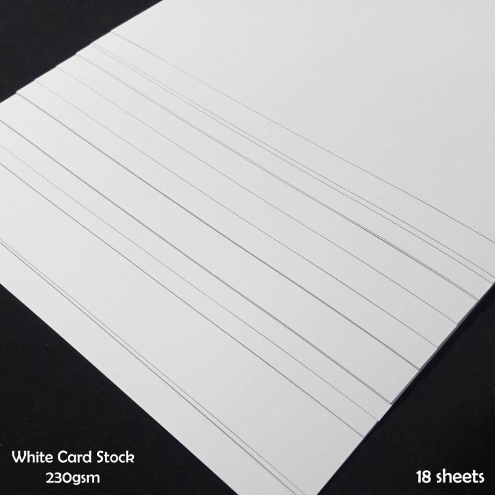Bello Craft A4 White Cardstock sheet set Scrapbooking