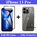 Apple iPhone 13 Pro Glass Protector 5D|10D|11D|21D|9D Glass Full Coverage + Back Protector Transparent Hydrogel Soft Film jell Protection For Apple iPhone 13 Pro. 