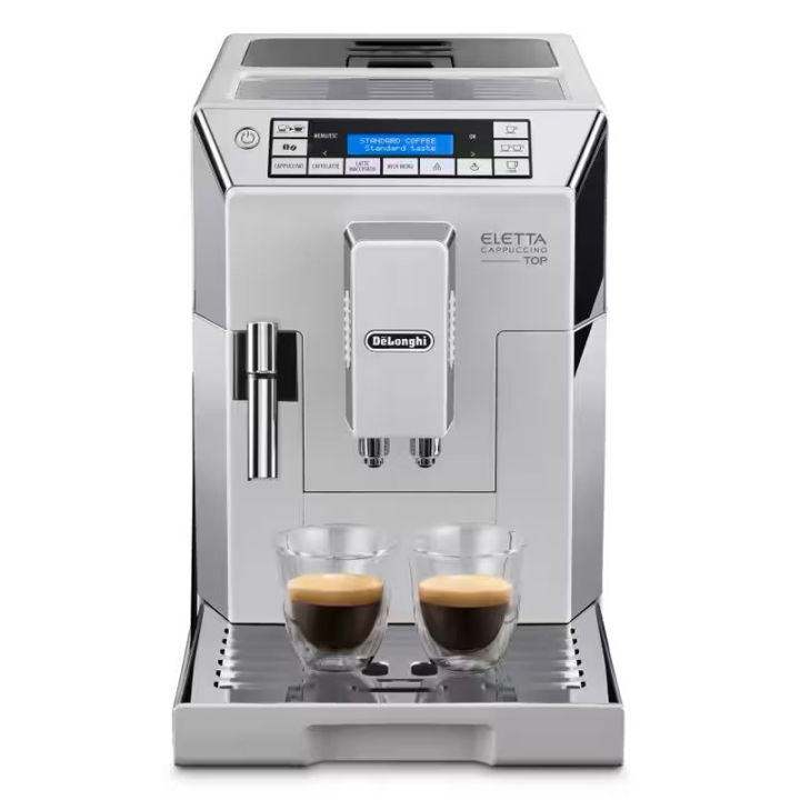DeLonghi Ecam45.760.W|Eletta Cappuccino Top|Bean to Cup Fully Automatic Coffee Machine|8 Inbuilt Recipes -Cappuccino,Latte,Espresso& More|15 Bar Pressure| 1450W