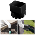 2 Piece Downspout Adaptor To Drain Pipe Roof Rain Gutter Downspout Extensions Universal Downspout Extender Black. 