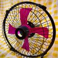 Small Table or Wall Fan - Steel Body Fan - Size 9 Inch-DC 12V. 
