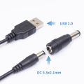 5V DC 5.5 2.1mm Jack Charging Cable Power Cord, USB to DC Power Cable. 