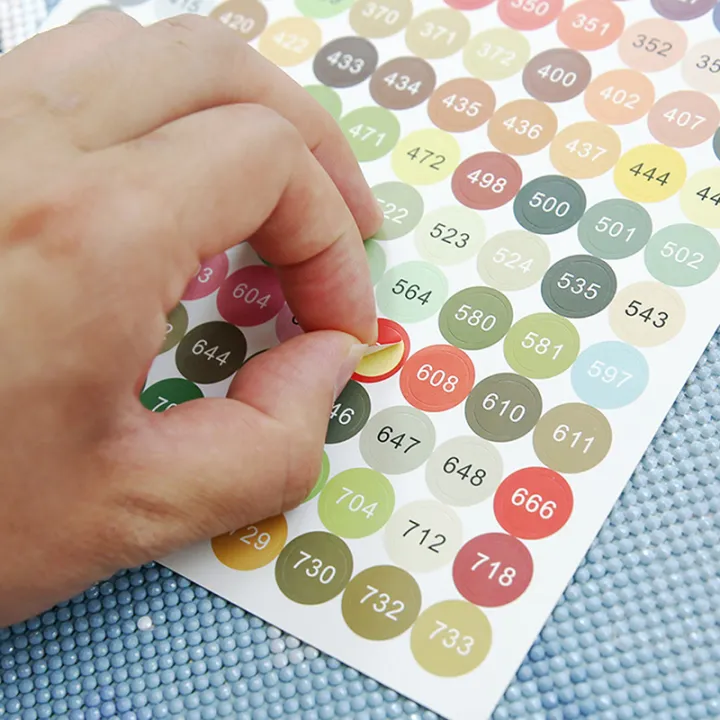 Diamond Painting Color Number Stickers 447 DMC Label Sticker Storage ...