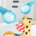Baby Bath Toys Giraffe Bath Wall Toy Bathtub Toys with Waterfall Water Spray and Spin Shower Gift for Toddler. 