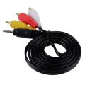 3.5mm to 3 RCA Audio Video Cable 1.5M for TV DVD Camcorder. 