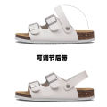 Maibulun Cork Slippers Summer Men's and Women's Same Beach Outdoor Home Large Size Flat Heel Birkenstock Shoes Two-Way Sandals. 