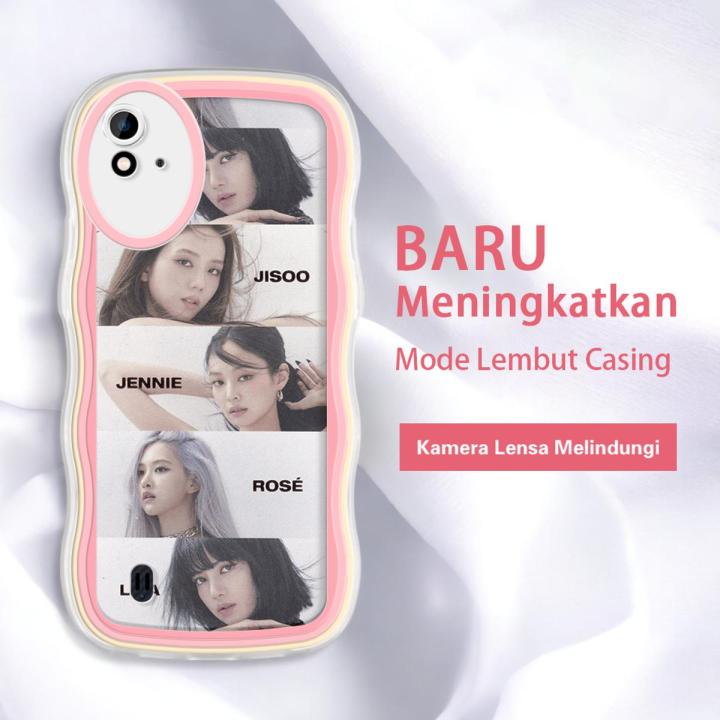 FELMYST BLACKPINK Case For Realme Narzo 50i 3D Kor Girl Groups INS JISOO LISA JENNIE ROSE Mobile Phone Casing Shockproof Soft Shell Back Cover