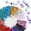RHS Online 10g Holographic Glitter English Alphabet Flakes Laser Letter For Epoxy Resin Mold Filling Junk Journal Nail Art. 