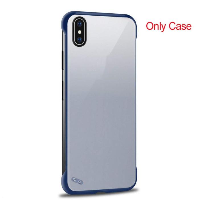 Samsung Galaxy A10s Frameless Case PC Case Hard Transparent Matte Back Cover For Samsung Galaxy A10s Phone Case - RED