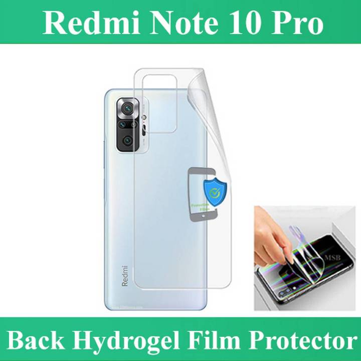 Xiaomi Redmi Note 10 Pro Back Jelly Protector Soft Film Protection TPU Hydrogel With Sides Cover For Redmi Note 10 Pro - Transparent