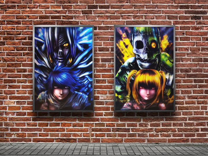 Death Note Light Yagami Mr. L Ryuk Rem Anime 3D Lenticular Flip Poster Double Transition 2 Images in 1 Poster – 30x40cm