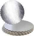 Pack of 10 Fine Decor Silver Cake Board 7,8,9,10 INCH Round Cardboard (10 Pieces), Cardboard Round Cake Circle Base, 7,8,9,10 Inches Diameter (Silve. 