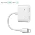 2-in-1 Dual Lightning Headphone Audio Adapter and Charger for iPhone iPad, iPhone Headphone Adapter for iPhone 14/13/12/11/XS/ XS Max/ XR/ X/ 8/8plus /7/7Plus/iPad. 