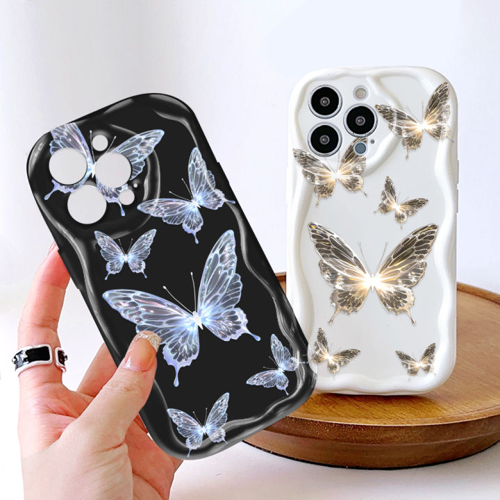 Hontinga%20for%20Infinix%20Note%2030%204G%205G%20Back%20Cover%20Beautiful%20Butterfly%20Cream%20Texture%20Phone%20Case%20Wavy%20Edge%20Soft%20Silicone%20Cover%20-%20Image%203