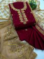 ( Multani Dresse's ) New Party Wear Arrival  3pc Heavy  Pure Handmade Dress  Kattan Silk  Beautiful Handmade Mooti crystal Work & Kundan work shirt  Net  Mirror work DUPPATA  with 4 sided   Gotta Lase  Kattan silk plain trouser. 