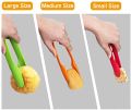 New PACK OF 3 Set Food Tongs Set Plastic Non-Stick Kitchen Tongs Utensil 3 in 1 Cooking Tong Clip Clamp Accessories Fruit Bread Salad Serving. 