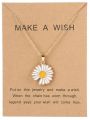 Korean Fashion Flower Pendant Choker Necklace for Women & Girls – Trendy White & Yellow Design. 