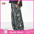 Trendygirl Baggy Trousers Mid Waist Flower Pattern Mid-Rise Pants. 