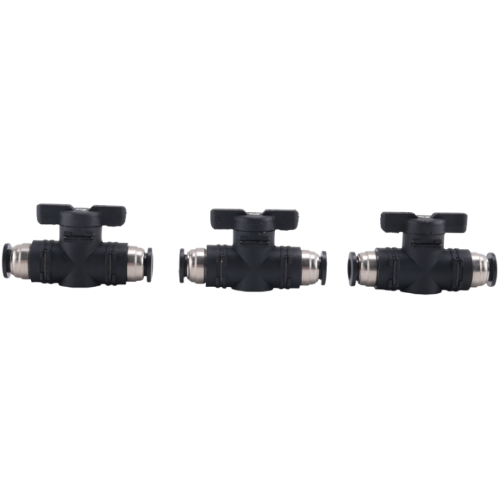Push Connect Valve Ball Valve Air Flow Control Valve Quick Connect Valve Tube Fittings 3 Pack Easy to Use