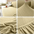 Knit That Fits 7 Seater Jacquard Sofa Covers (3+2+1+1) Textured Stretchable | Non-Slip Premium Couch Cover Set | Luxury Sofa Protector. 
