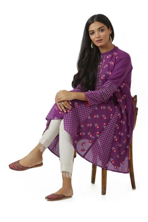 EGO%20Winter%20Collection%202019%20%20Purple%20Ray%20%20Purple%20Cotton%20Kurti%20For%20Women%20-%20Image%204