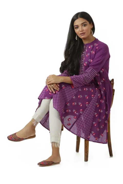 EGO%20Winter%20Collection%202019%20%20Purple%20Ray%20%20Purple%20Cotton%20Kurti%20For%20Women%20-%20Image%204