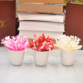 Pack of 4 Mini Plant Artificial Decoration Piece with pot Best for home & Office Decoration purpose. 