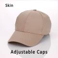 Adults Caps With Curved Brim for Men With Buckle in Beige, blue and black Color. 