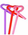 100Pcs -10.3 Inch Disposable Flexible Drinking Straws Plastic Straws-Multicolors. 