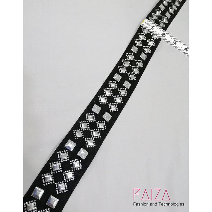 1 Yard/Gaz Fancy Attractive design Velvet Lace - Versatile Lace for Clothes, Lace for Dresses, Kurti, Dupatta, Front-Back Ghera, and Borders.