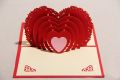 3D pop up heart laser cut greeting post cards for Valentine's Day vintage with envelope thank you Love in the Heart RXC0016. 