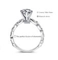 Timeless Elegance 1.5 Carat Zircon Baroque Style Zircon Ring for Women. 