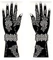 Mehandi stickers New Large full hand mehndi designs, arabic style ( NW 0021 ). 
