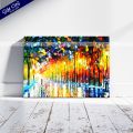 Gift City Presents Street Light View Canvas Painting with Frame Wall Art for Home Decor Multiple Sizes. 