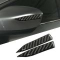 4 Pieces Anti-Scratch Trim Sticker,Carbon Fiber Rearview Mirror Protector Anti-Rub Strip Sticker Anti-Collision Strip. 