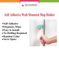 Techmanistan Random Color Self Adhesive Wall Mounted Mop Holder Mop Hook Broom Clamp, Bathroom Mop Holder, No Trace-Free Punching Nail-Free Mop Clip, No Drilling Mop and Broom Holder, Brush Broom Hanger. 