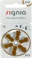 (Box of 10 Packs) Siemens Hearing Aid Batteries - Signia Hearing Aids Battery - Size 312 Brown. 