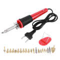 Electric Soldering Iron Set Wood Burning Pen Engraving Carving Pyrography Tool 30W. 